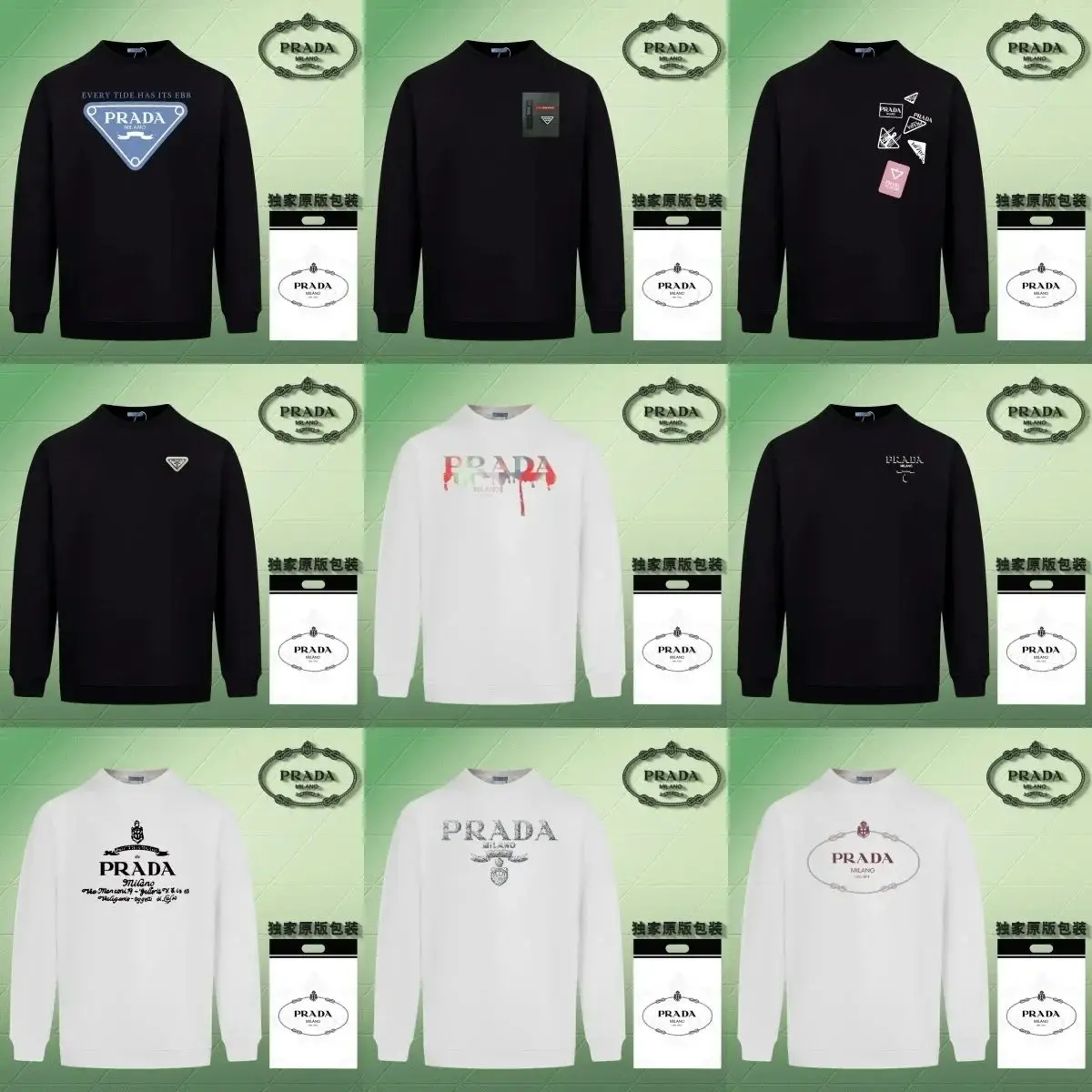 Prada LV Louis Vuitton GUCCI sweatshirt（40 styles ）